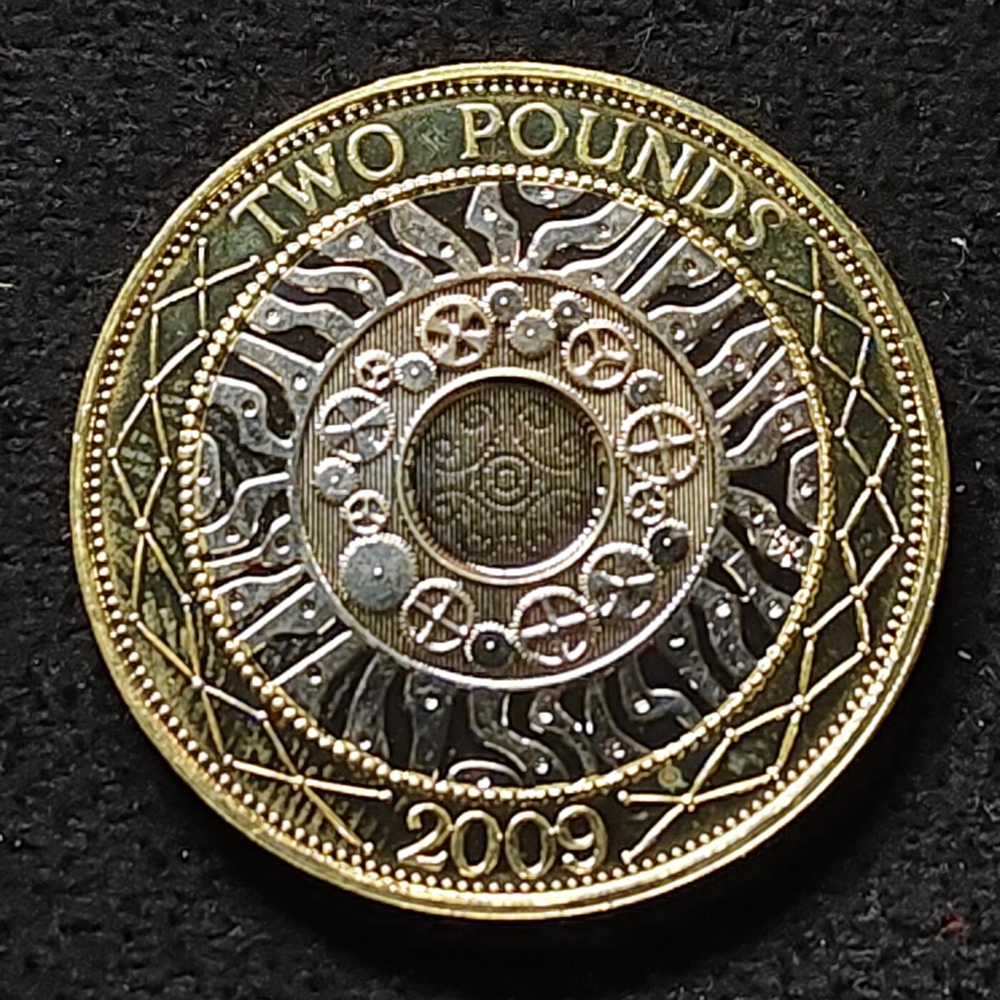 【全场包邮】纯粹捡漏拍480场（免费代拍第17场） 英国2009年2镑机械时代双色币