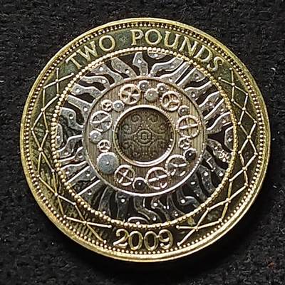 【全场包邮】纯粹捡漏拍480场（免费代拍第17场） - 英国2009年2镑机械时代双色币