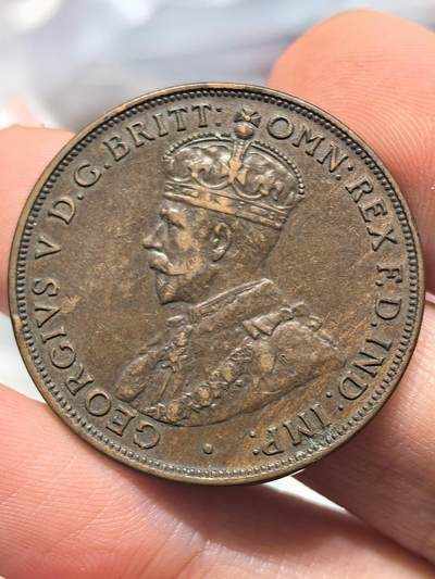 南宋泉阁俄币 外币 国币 专场第十九期 【送拍无额外佣金】 - 英国 1917年 乔治五世 英属澳大利亚 1便士 好品 