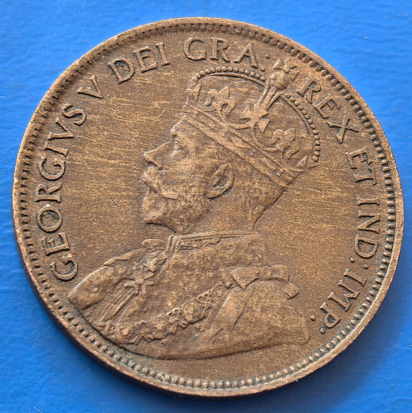 外国优质老铜币银币，未完待续 加拿大乔治五世1918年大壹分