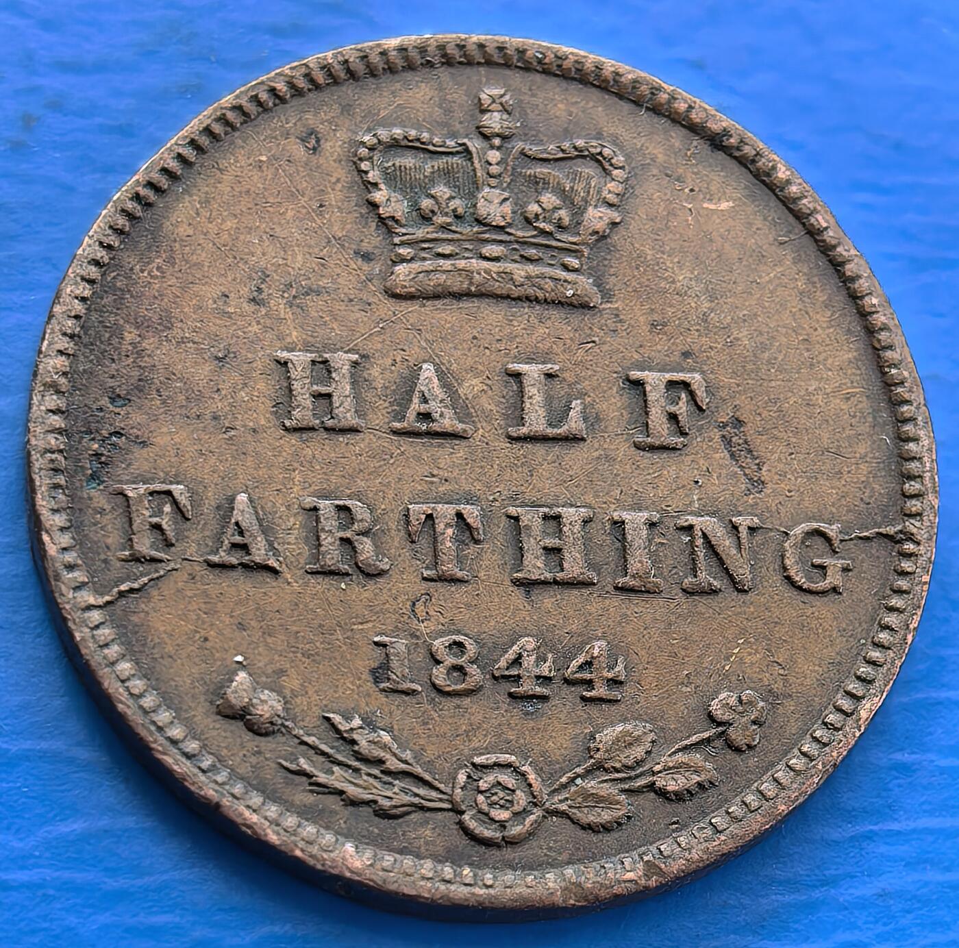 外国优质老铜币银币，未完待续 英国1844年半法新