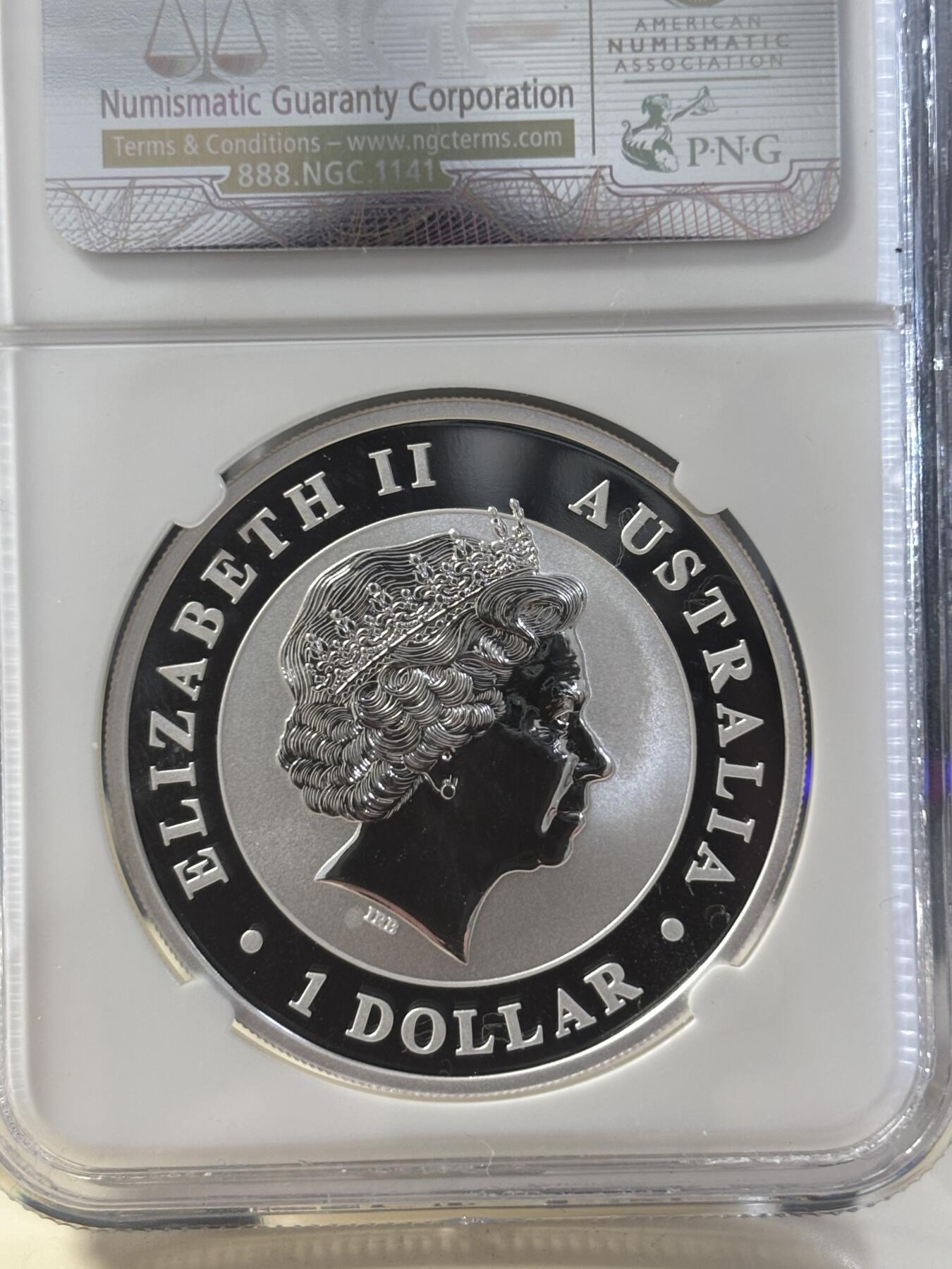 第182期拍卖 澳大利亚2012年考拉镀金银币NGC-MS70,1盎司，999银