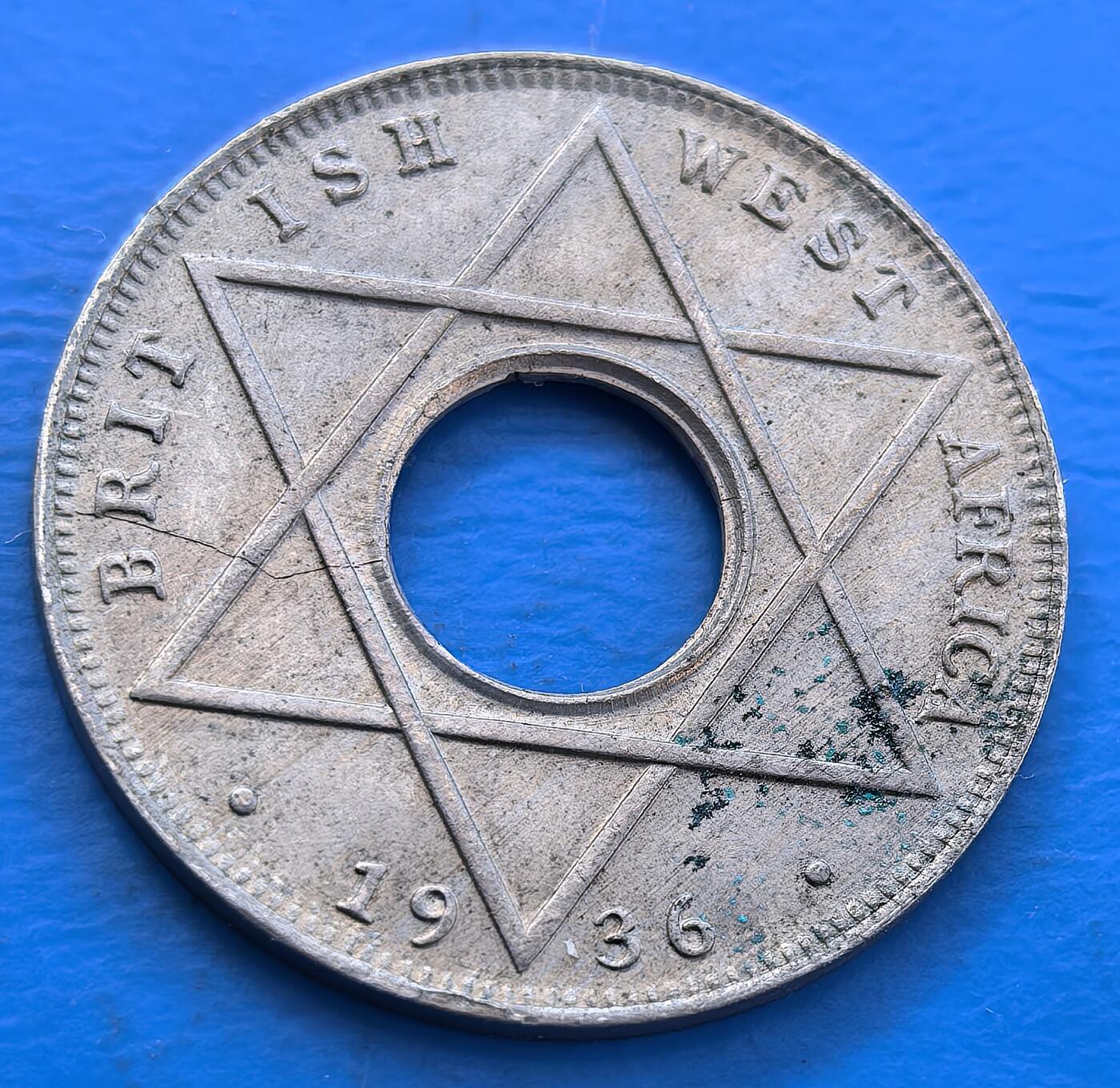 外国优质老铜币银币，未完待续 英属西非1936年爱德华八世1/10便士