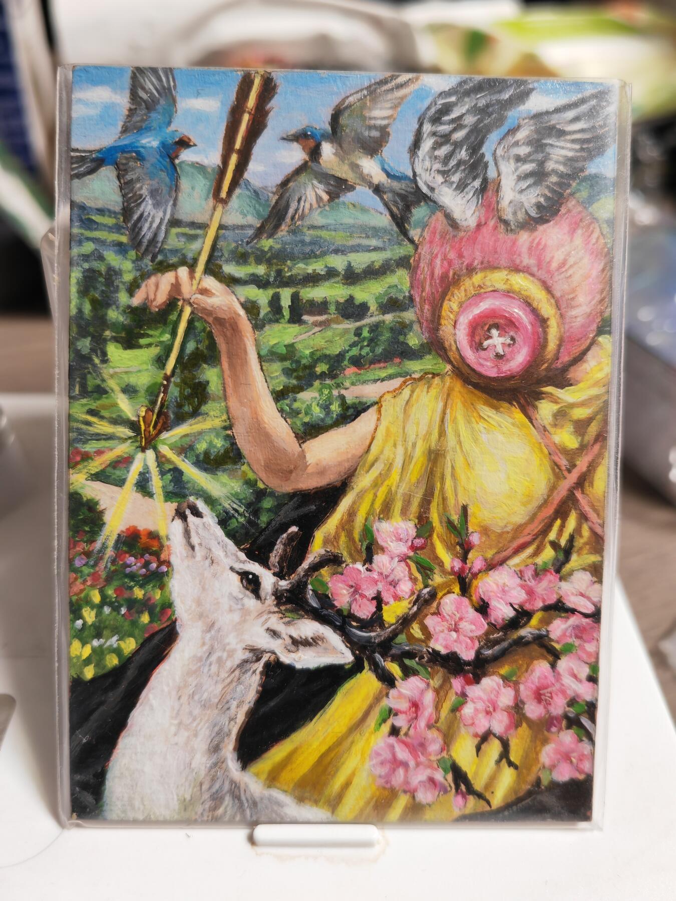 阳大大卡牌拍卖第84期（持续收拍品，周六晚上九点截拍，进群福利早知道） 【手绘卡】画师周超人 草原幻想 手绘卡