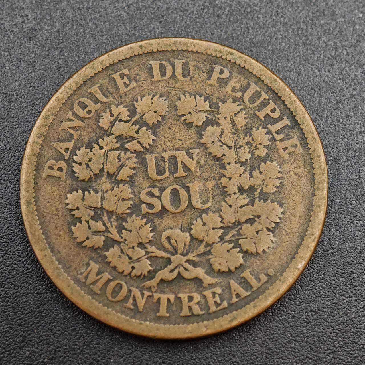 【淘币小摊】实时拍第八百零三拍   散币套币场   满百包邮可预留二周 每周一统一发货   下加拿大蒙特利尔农业贸易半便士铜币代币(法版)