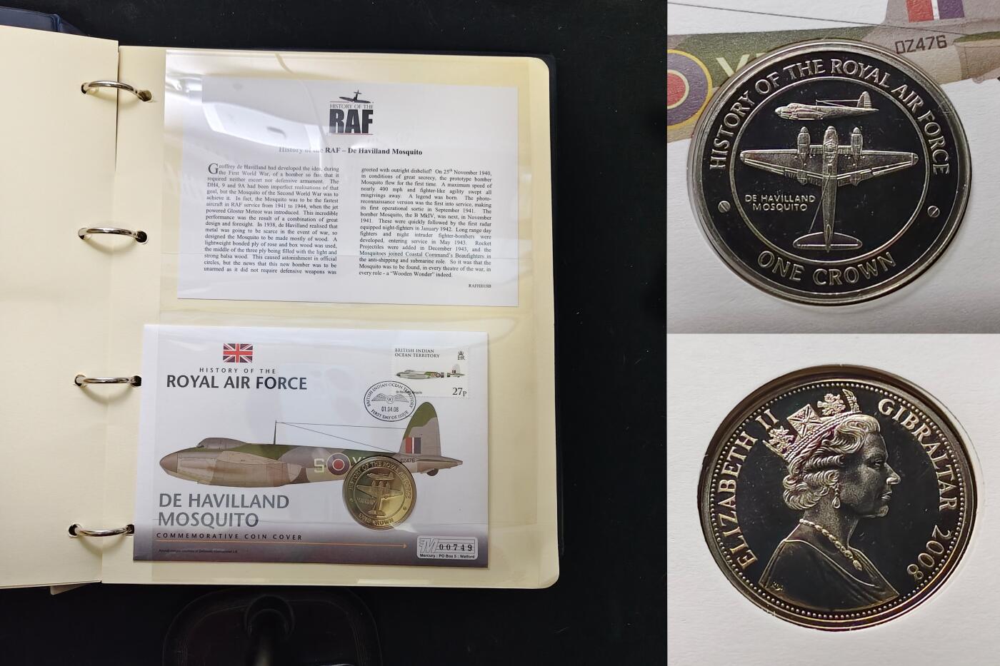 【全场包邮】纯粹捡漏拍479场（免费代拍第16场） 【邮币封】英系各国2007-2008年英国皇家空军历史系列邮币封活页册18页