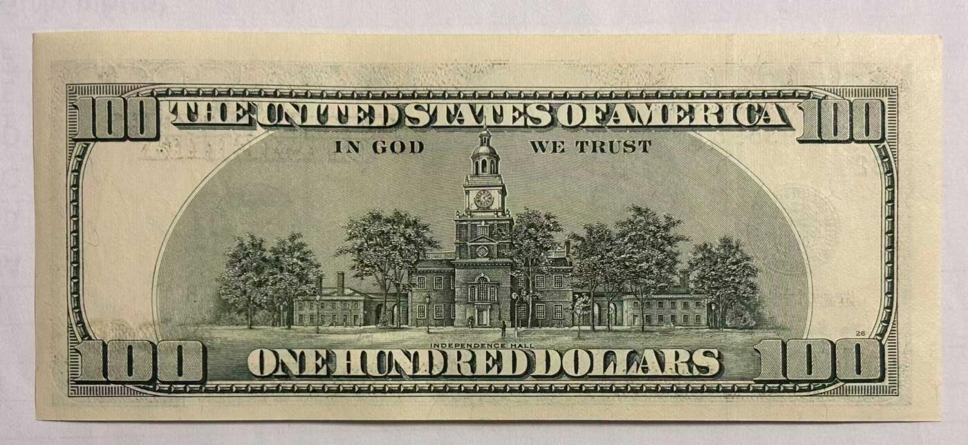 《外钞收藏家》第五百八十七期（精选场）（本平台长期征集拍品、欢迎藏友们联系合作） 1999年 100美元 大头稀少年份 实物图