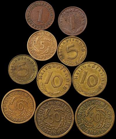 修遠堂世界钱币第九十四期 - 德国旧铜币一组
