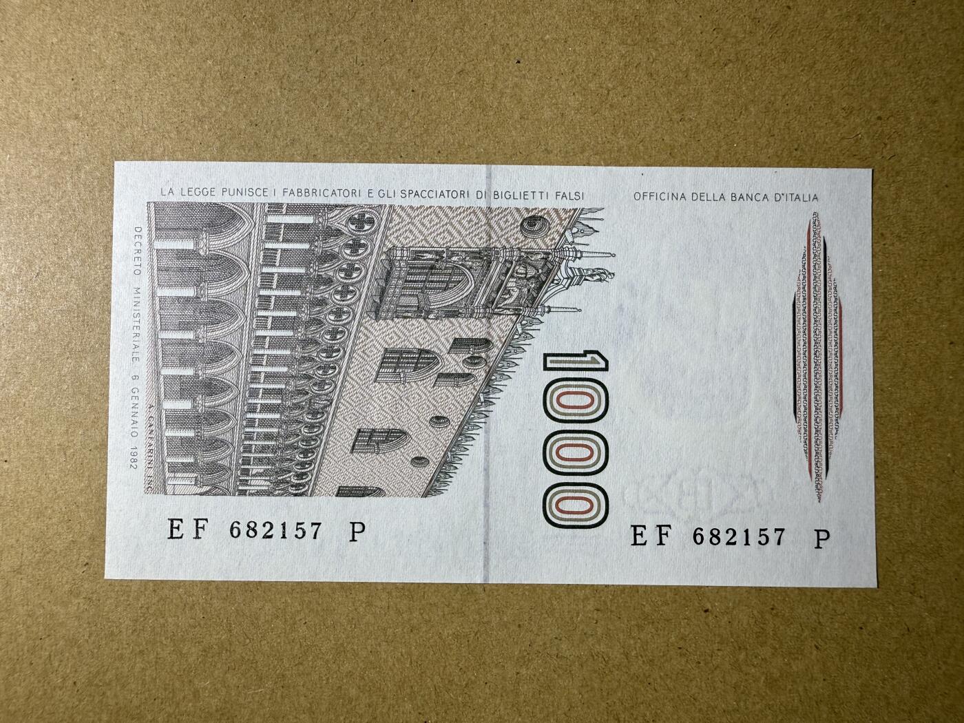 《艾美收藏》第221期-11.23周日黄金场精品荟萃 意大利1000里拉 UNC 1982年 意大利旅行家马可波罗 无4