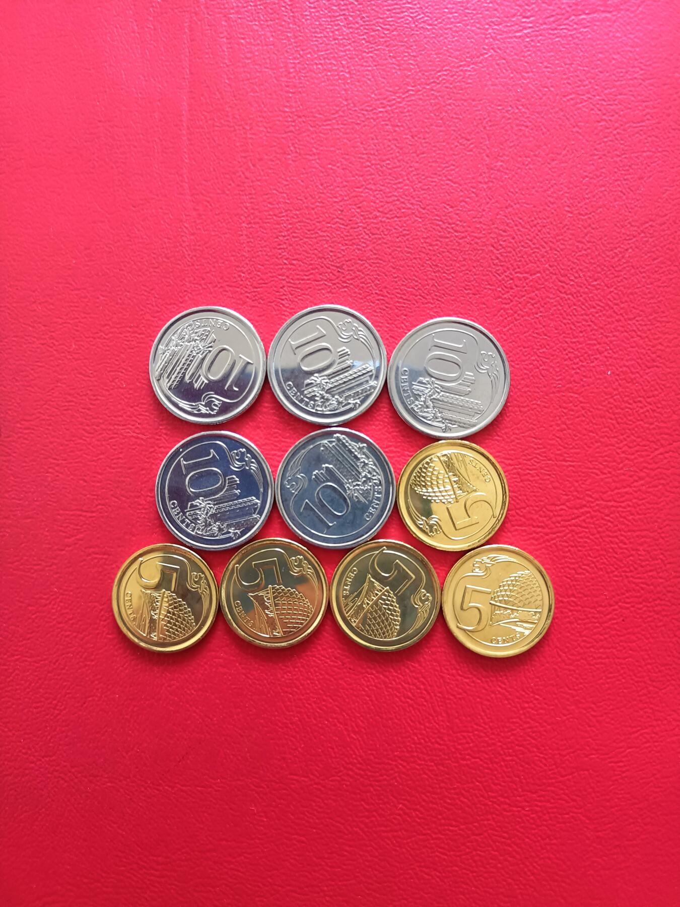 【云涧收藏】第八十场 新加坡2013年5/10分卷拆5对10枚