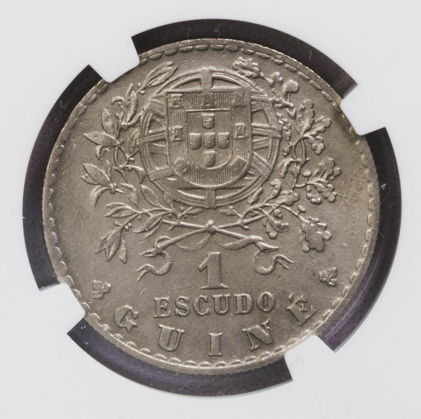 NGC-UNCD 1933葡属几内亚1埃斯库多镍币