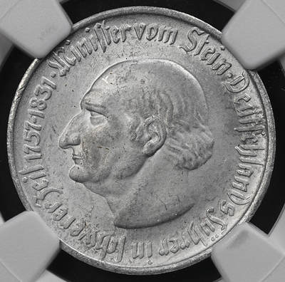 修遠堂世界钱币第九十四期 - NGC MS64 1923年德国紧急时期威斯特法伦25万马克马币