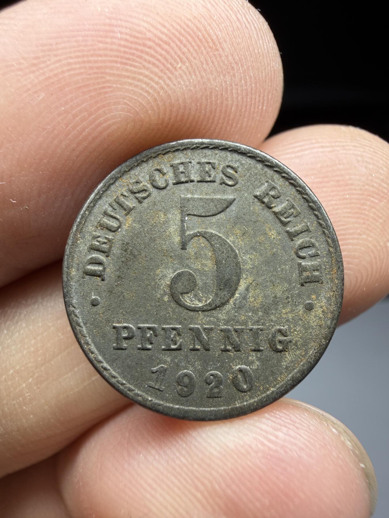 2025年集古藏今外币拍卖第十期-第8场—（总第288拍），可以寄存60天，满160元包邮。 1920年德国5芬尼