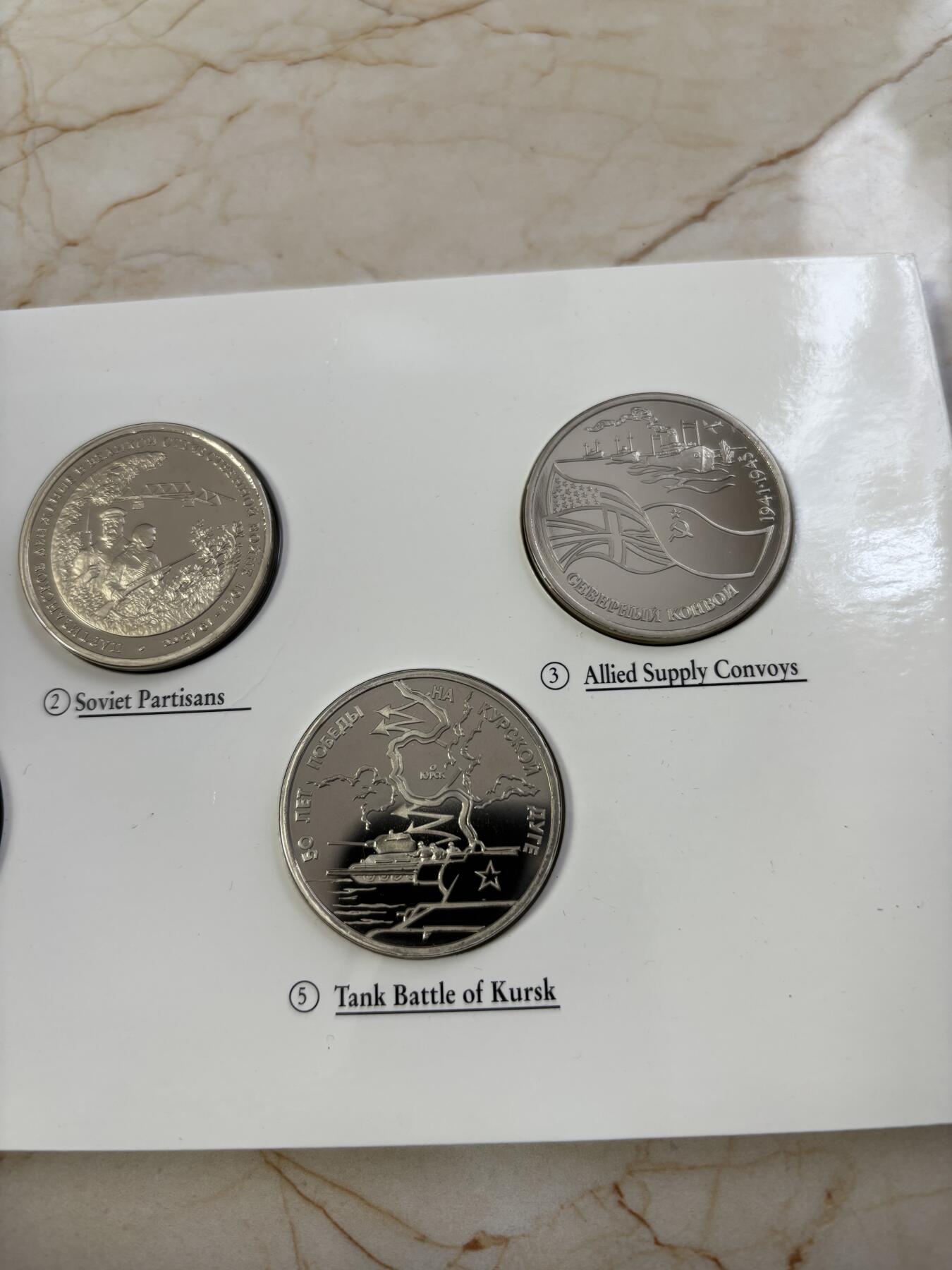 第182期拍卖 俄罗斯1995年第二次世界大战纪念币10枚套卡册