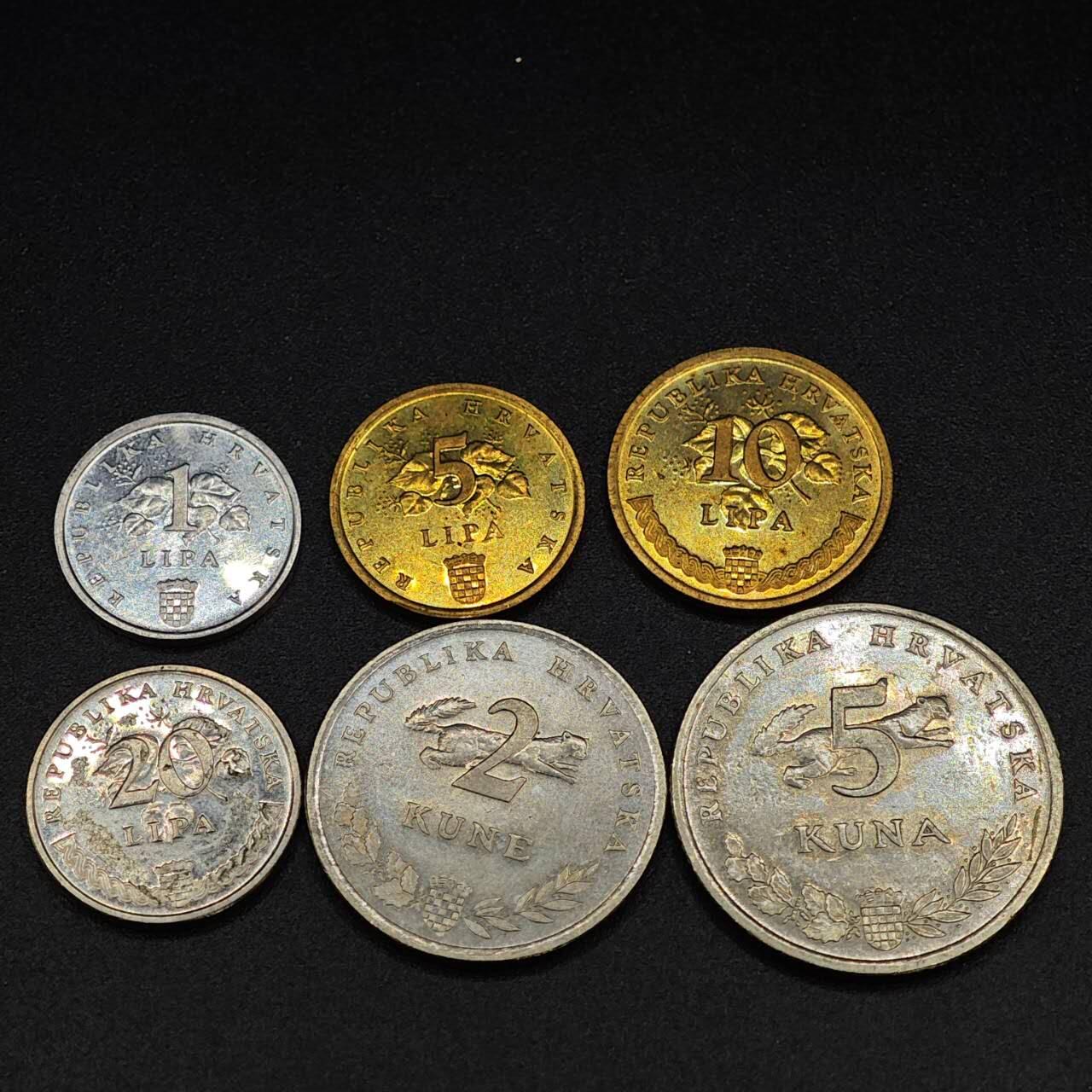 【淘币小摊】实时拍第八百零三拍   散币套币场   满百包邮可预留二周 每周一统一发货   克罗地亚6枚