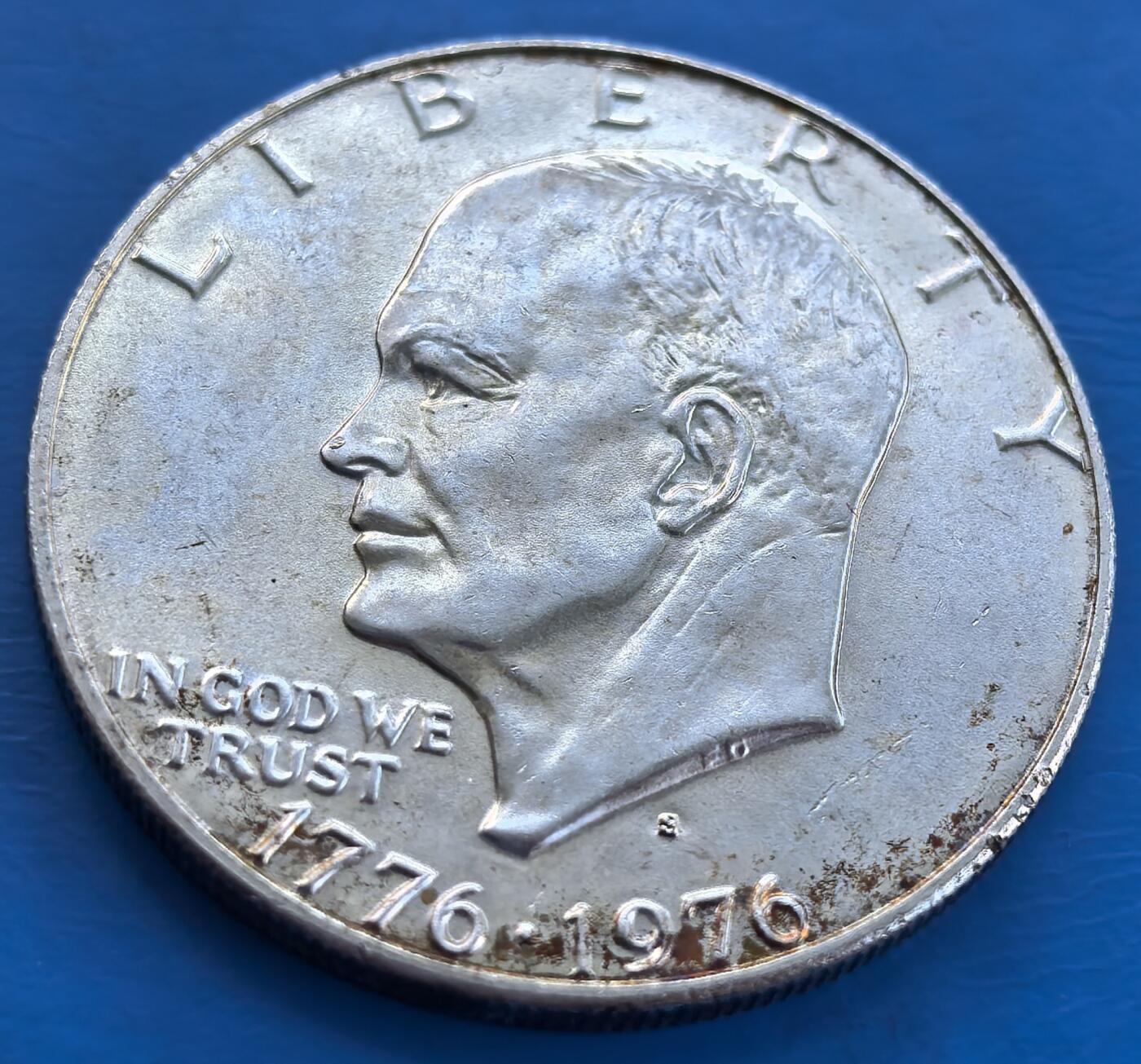 外国优质老铜币银币，未完待续 美国1976年建国200周年1元克朗型大银币