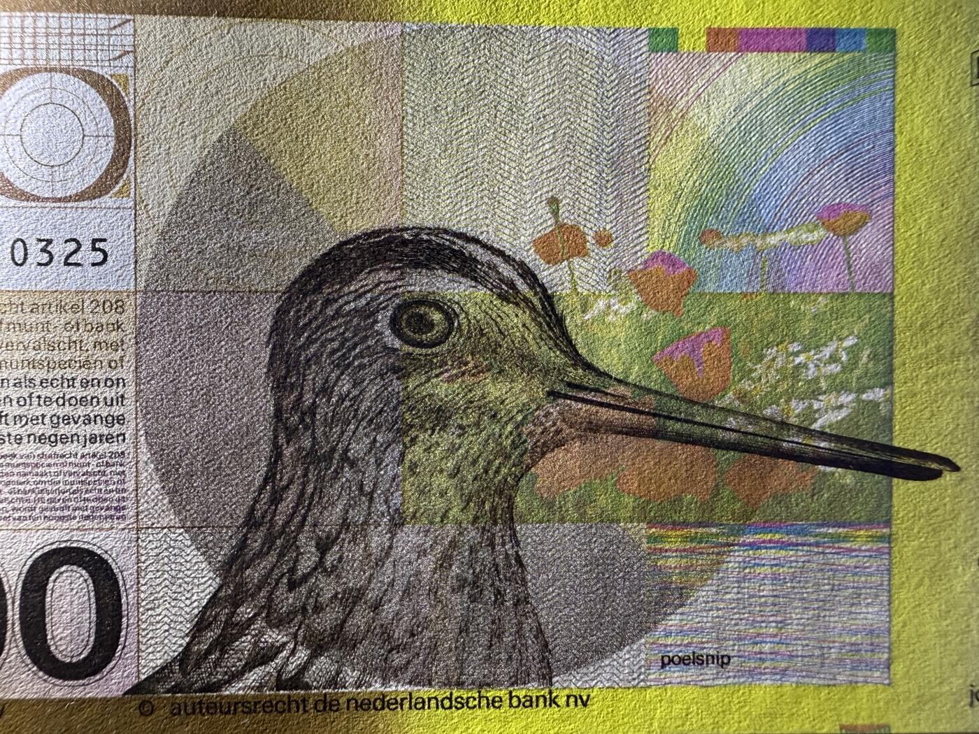 《艾美收藏》第221期-11.23周日黄金场精品荟萃 荷兰100盾 UNC 经典水鸟 轻微荧光 无4