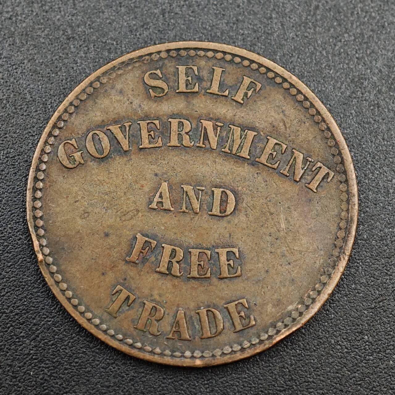 【淘币小摊】实时拍第八百零三拍   散币套币场   满百包邮可预留二周 每周一统一发货   爱德华王子岛1857年自治政府自由贸易一分铜币代币