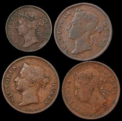 修遠堂世界钱币第九十四期 - 海峡旧铜币4枚