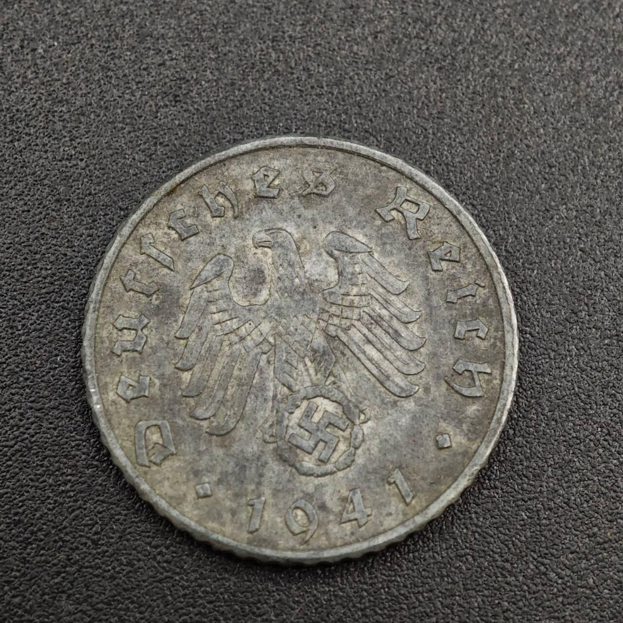 【淘币小摊】实时拍第八百零三拍   散币套币场   满百包邮可预留二周 每周一统一发货   德国1941年5芬妮锌币