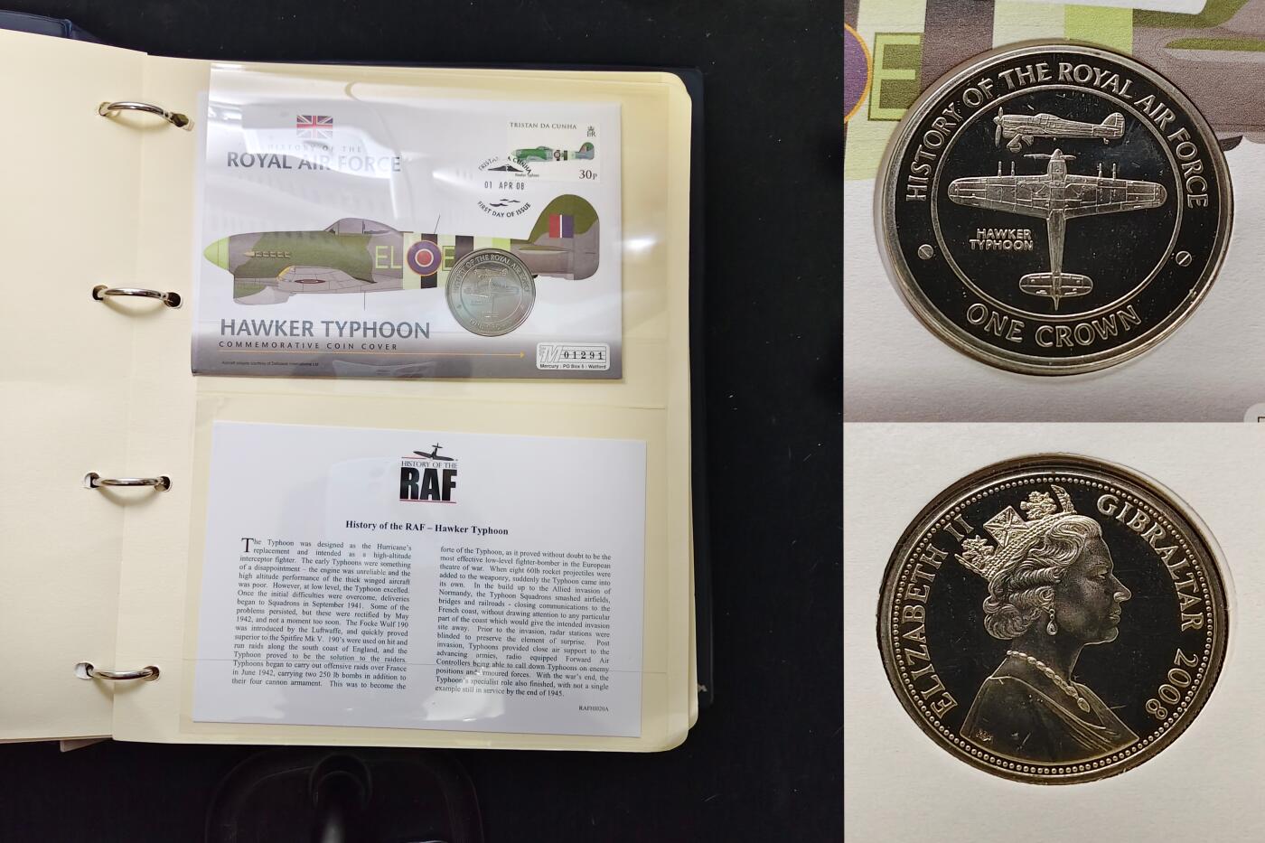 【全场包邮】纯粹捡漏拍479场（免费代拍第16场） 【邮币封】英系各国2007-2008年英国皇家空军历史系列邮币封活页册18页