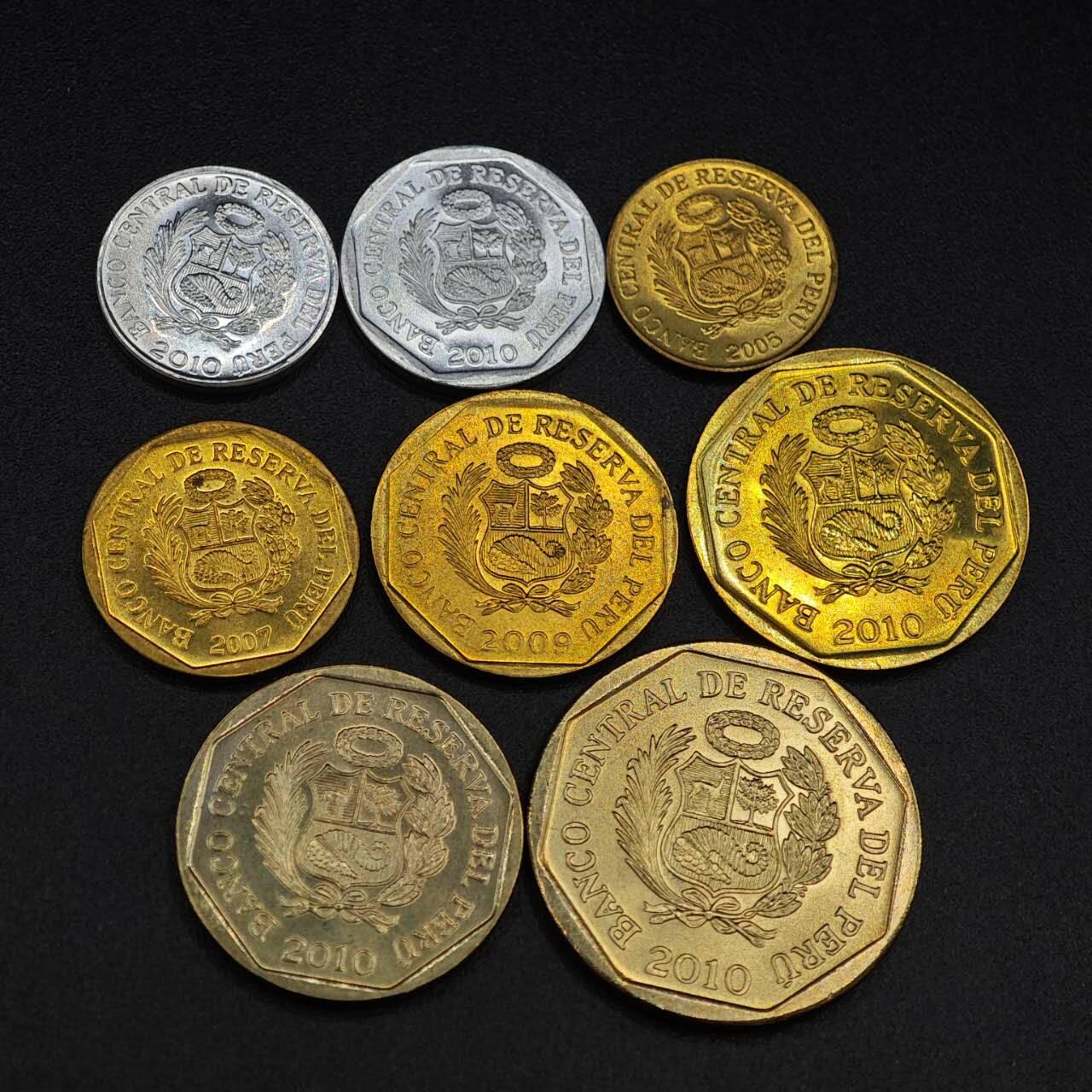 【淘币小摊】实时拍第八百零三拍   散币套币场   满百包邮可预留二周 每周一统一发货   秘鲁8枚