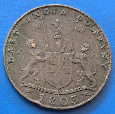 外国优质老铜币银币，未完待续 - 东印度公司1803年10分