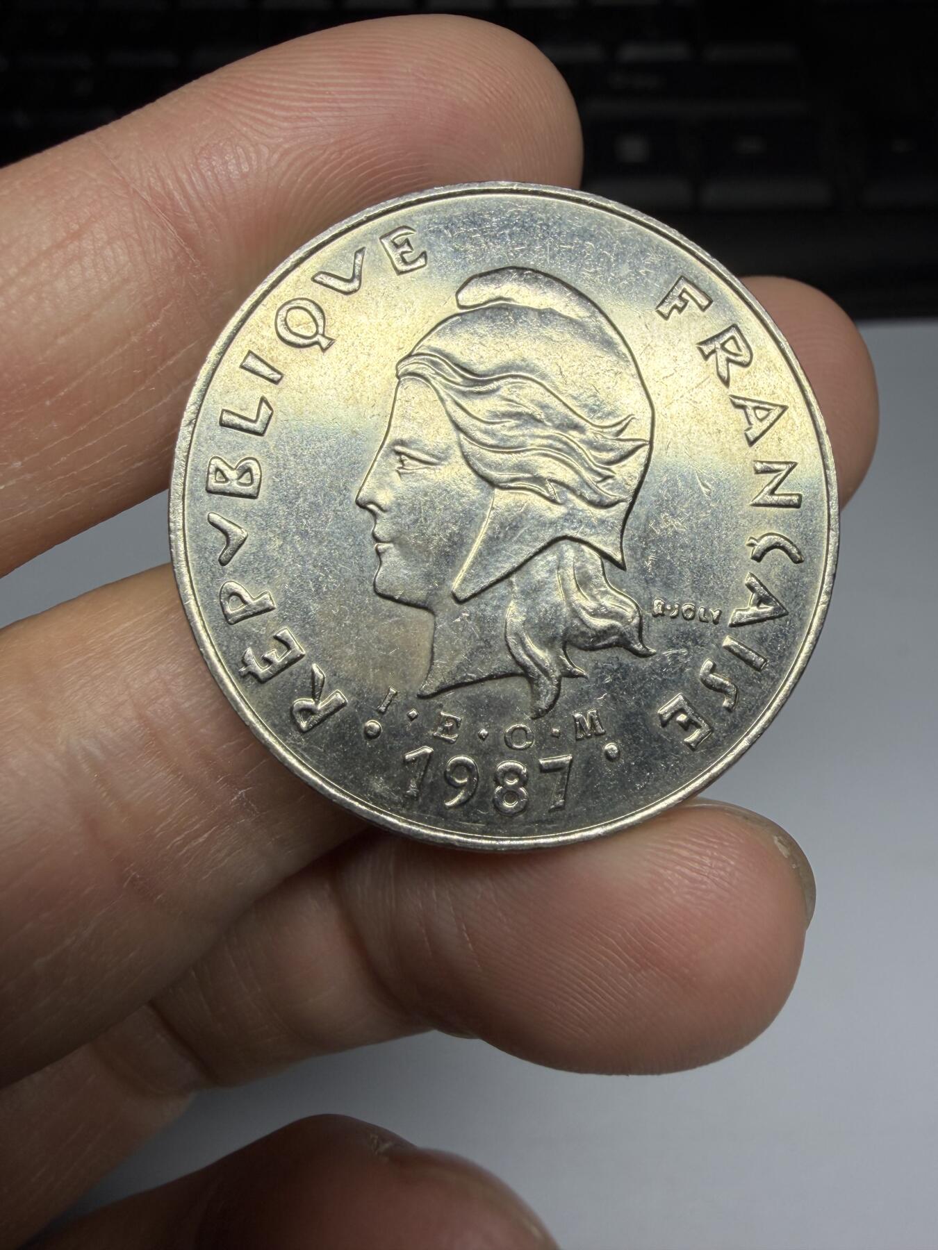 2025年集古藏今外币拍卖第十期-第8场—（总第288拍），可以寄存60天，满160元包邮。 1987年法属新喀利尼西亚50法郎