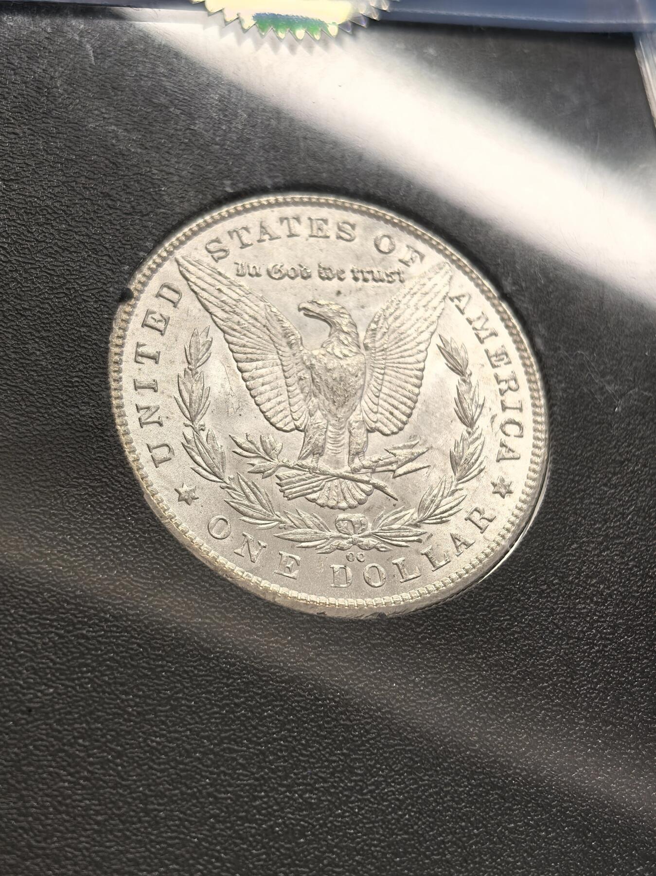 博洋堂藏家专场系列之美国钱币白金之夜专场暨第148期（全场包邮） NGC MS63 美国1880 CC 摩根 卡森厂稀有年份 GSA大封装 麦稀奇首见稀有年份 品相完美 严重低评 底板几尽完美