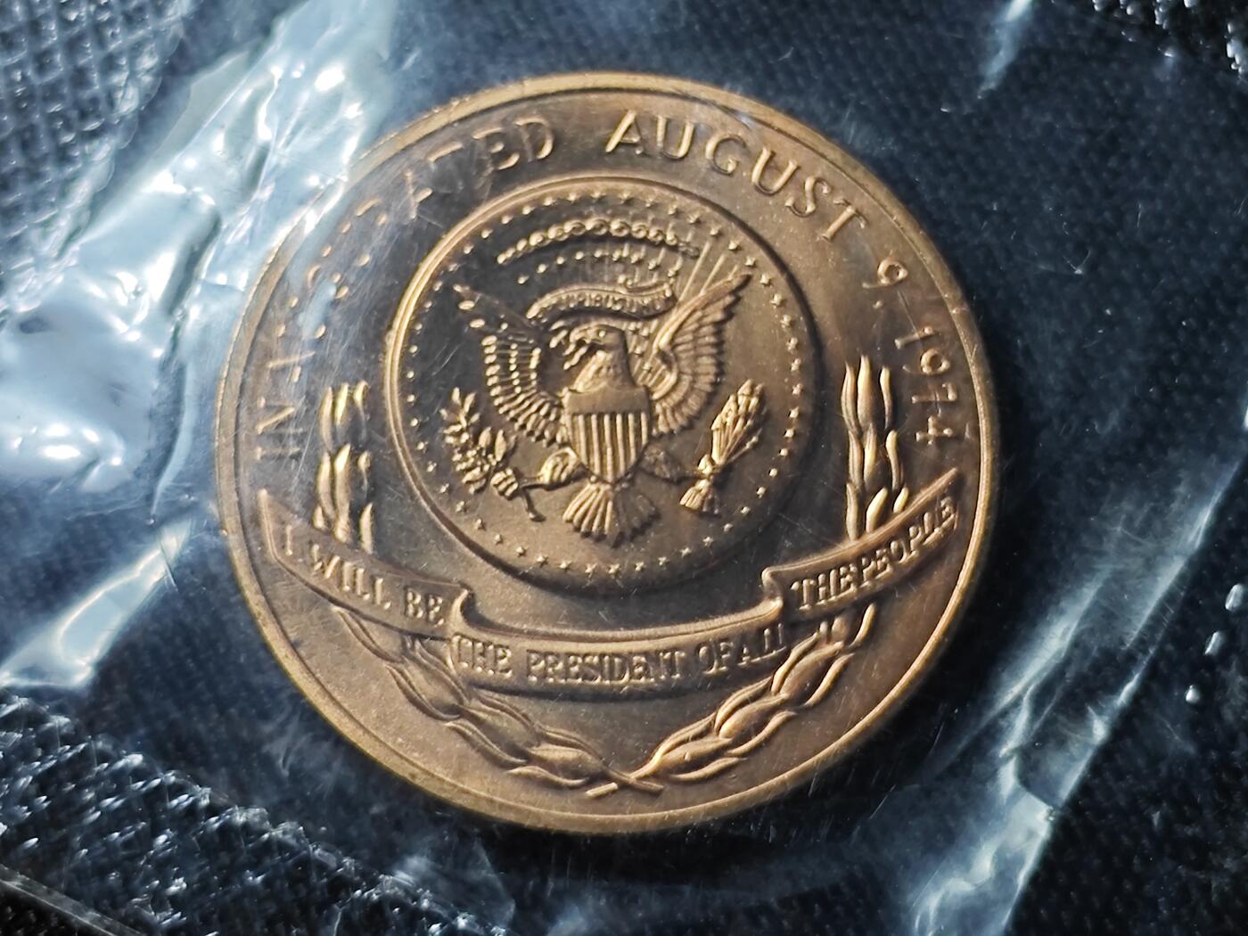 KK钱币收藏小铺 （套币 好品/批量散币 银币）专场  2月预留时间 周末发货 1974 美国总统纪念铜章 原封