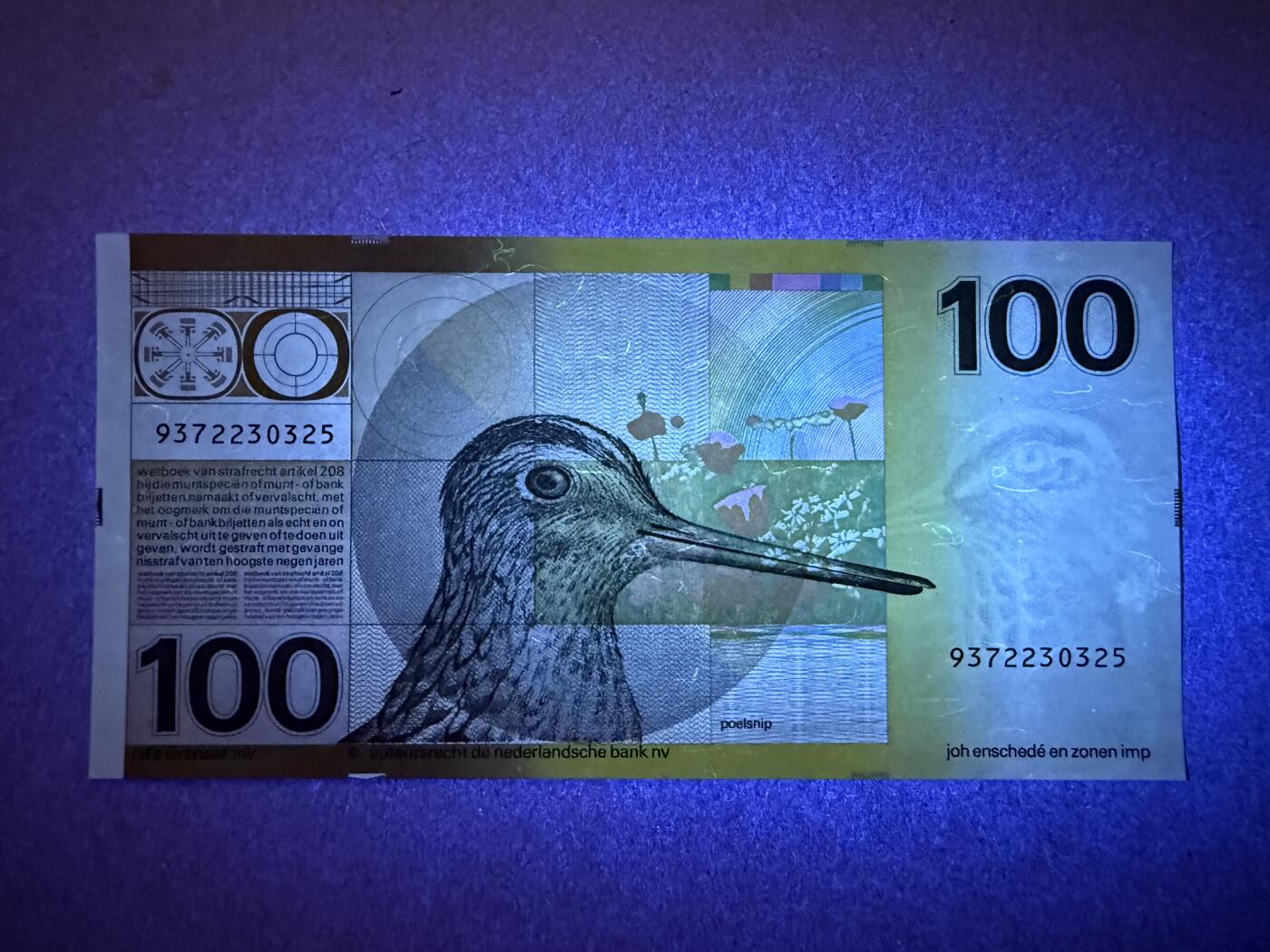 《艾美收藏》第221期-11.23周日黄金场精品荟萃 荷兰100盾 UNC 经典水鸟 轻微荧光 无4