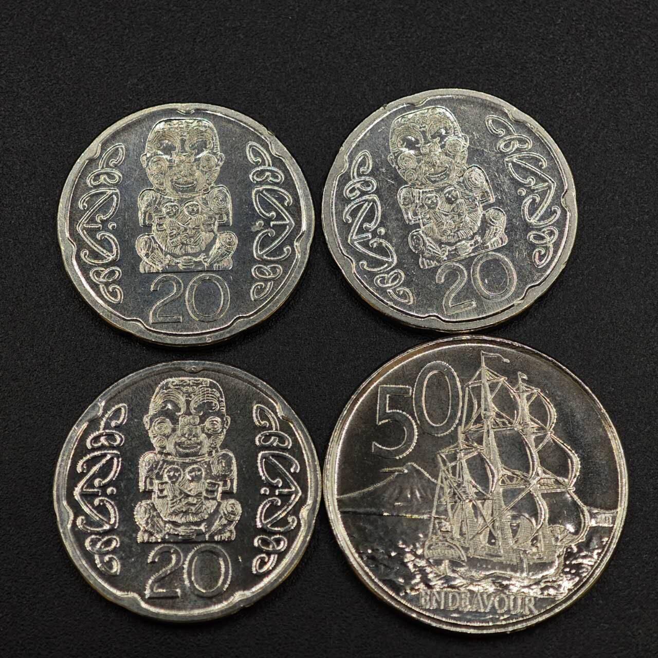 【淘币小摊】实时拍第八百零三拍   散币套币场   满百包邮可预留二周 每周一统一发货   新西兰2006年4枚