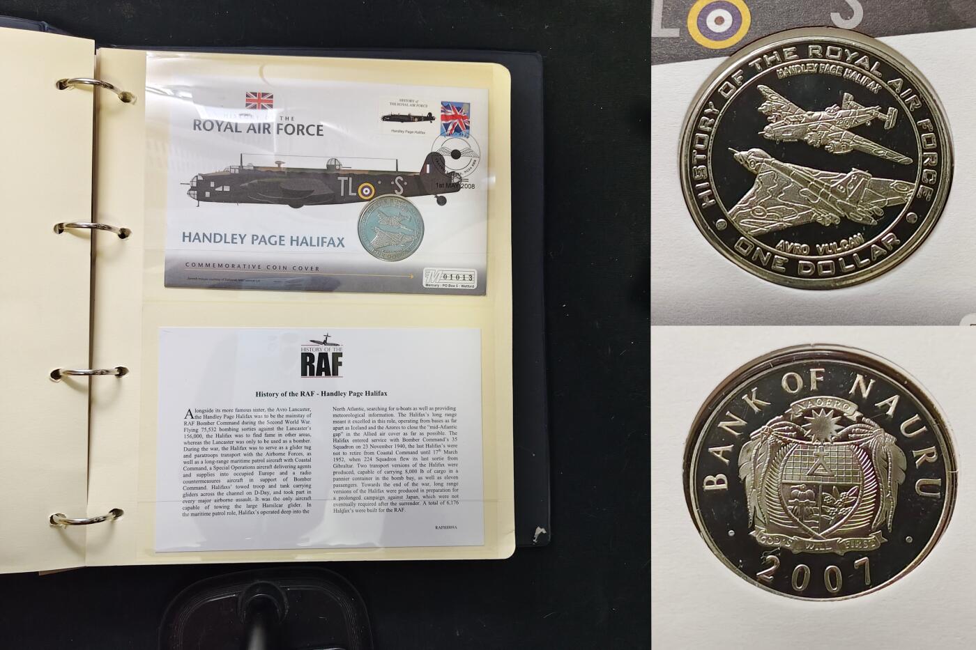 【全场包邮】纯粹捡漏拍479场（免费代拍第16场） 【邮币封】英系各国2007-2008年英国皇家空军历史系列邮币封活页册18页