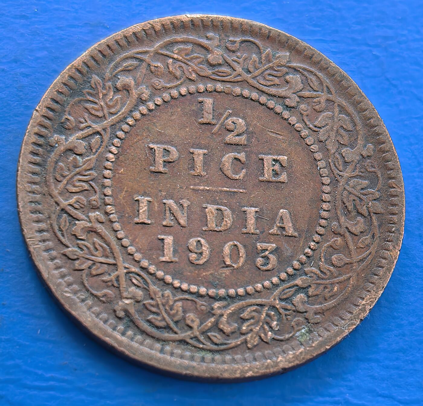 外国优质老铜币银币，未完待续 印度1903年半派沙