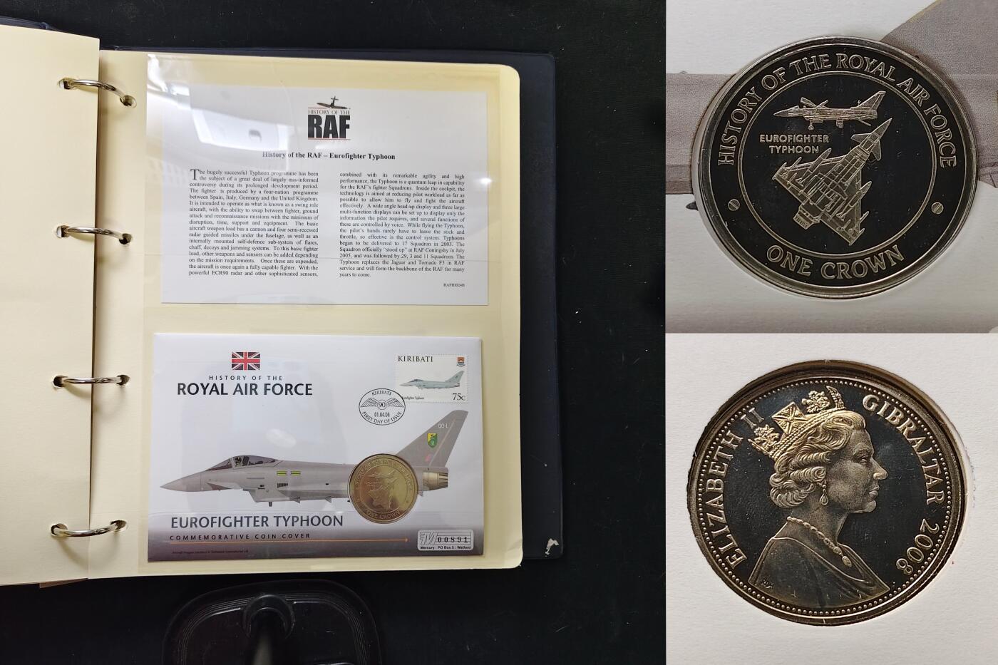 【全场包邮】纯粹捡漏拍479场（免费代拍第16场） 【邮币封】英系各国2007-2008年英国皇家空军历史系列邮币封活页册18页