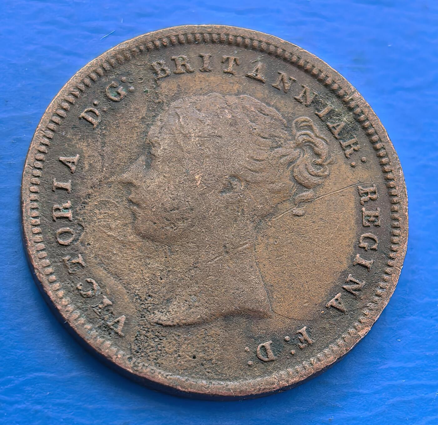 外国优质老铜币银币，未完待续 英国1844年半法新