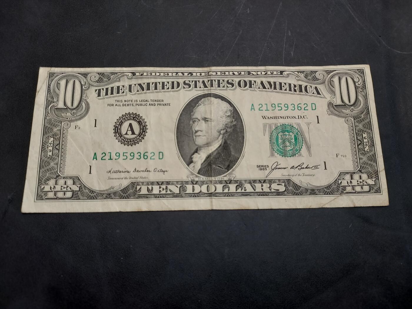 博彦收藏   11月24日 8点 钱币专场 美国 10元 流通品