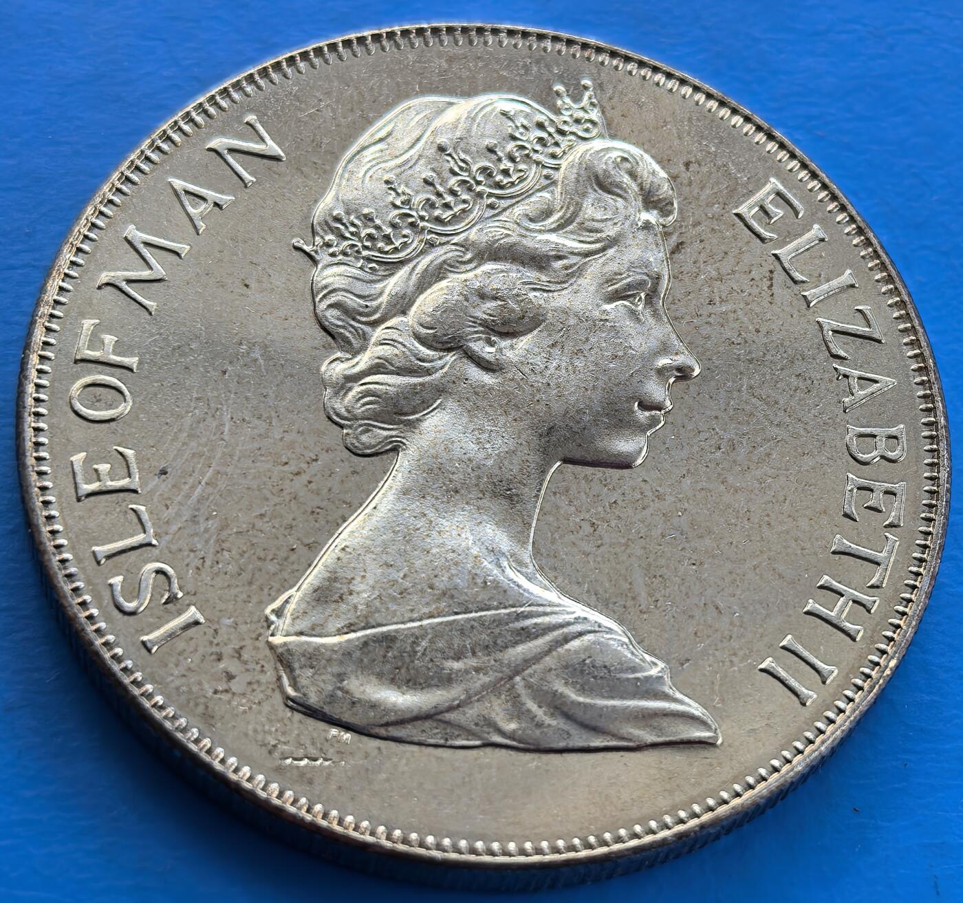 外国优质老铜币银币，未完待续 英属马恩岛1978年1克朗 伊丽莎白二世女王加冕25周年 纪念币