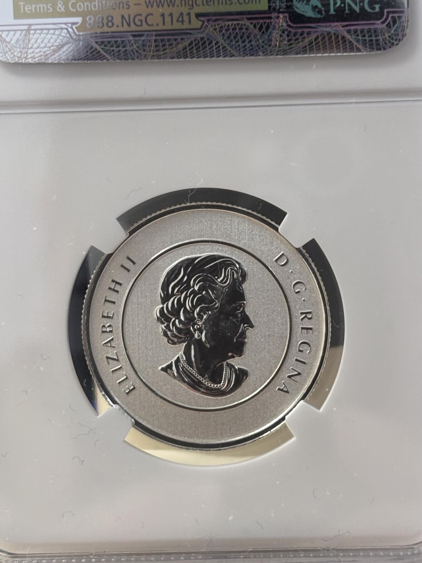 第182期拍卖 加拿大2012年20换20系列枫叶银币NGC-SP69，1/4盎司，9999银