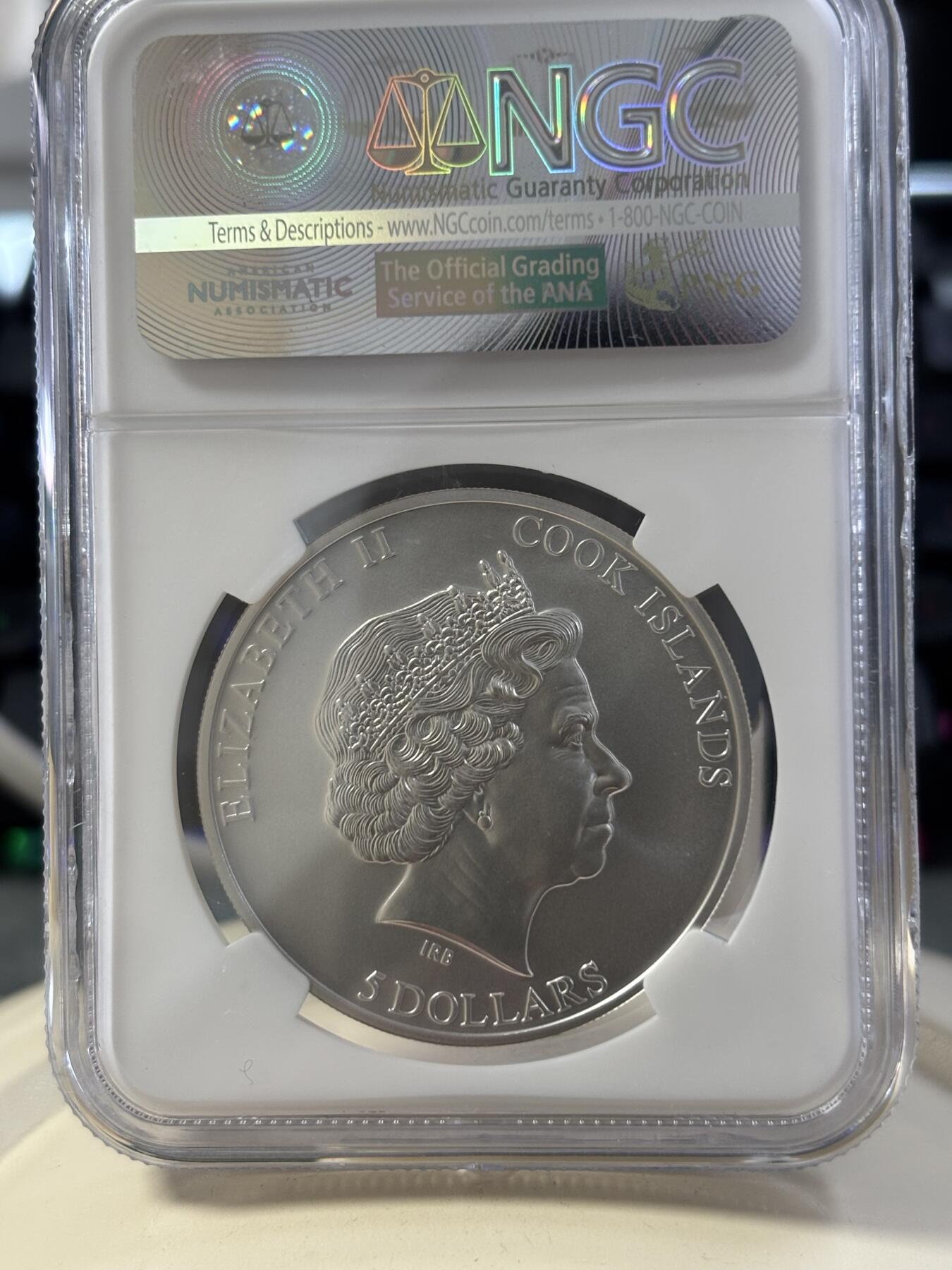 第182期拍卖 库克2014年画出未来初恋银币NGC-MS70，20克，925银