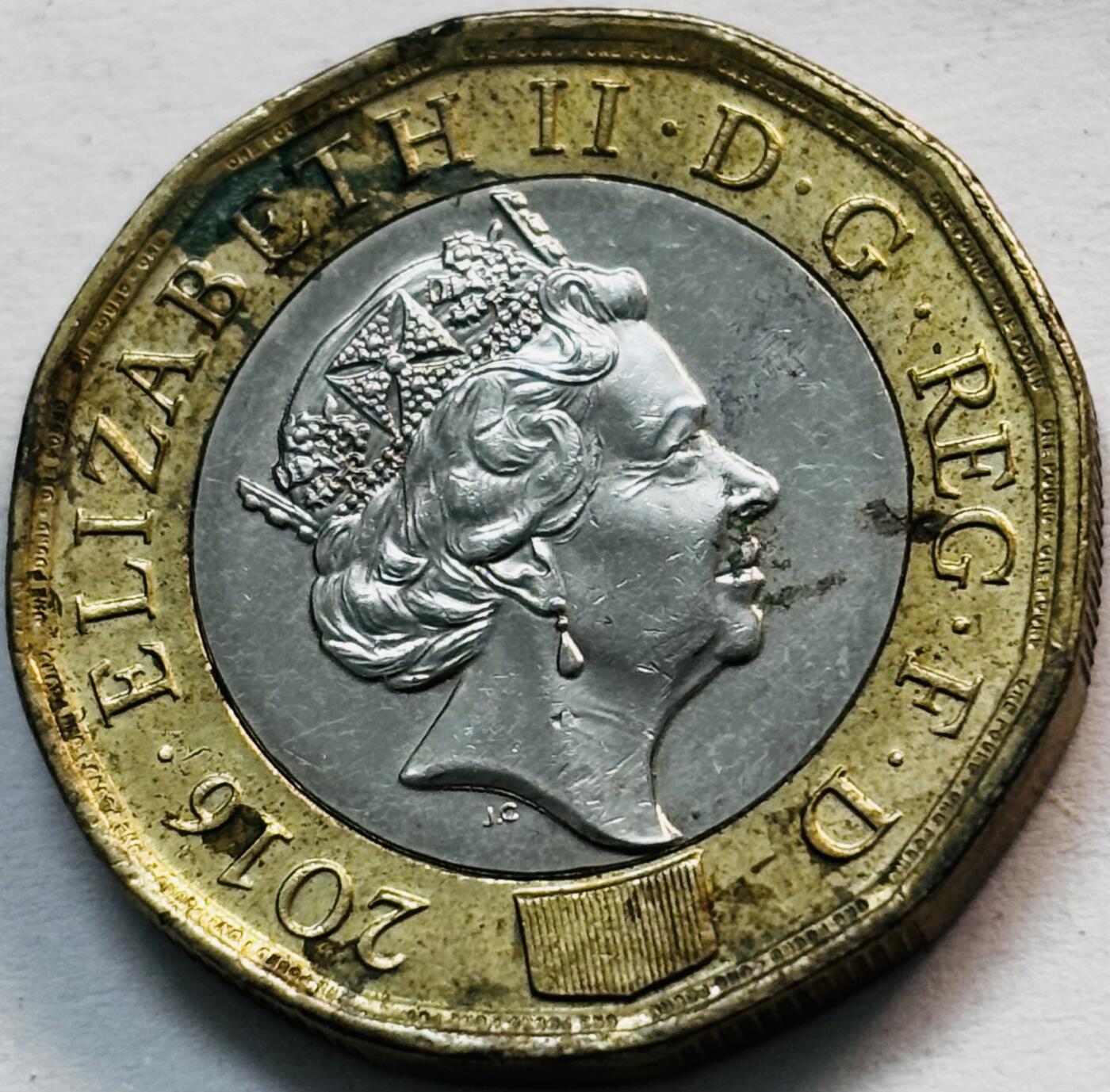 文馨钱币收藏第 282 场，【 长期接收代拍品】，加拿大老铜代用币，银币，德三系列场 少见原光品相老年女王 2016 年英国双金属 1 英镑，女王最后一版首发年