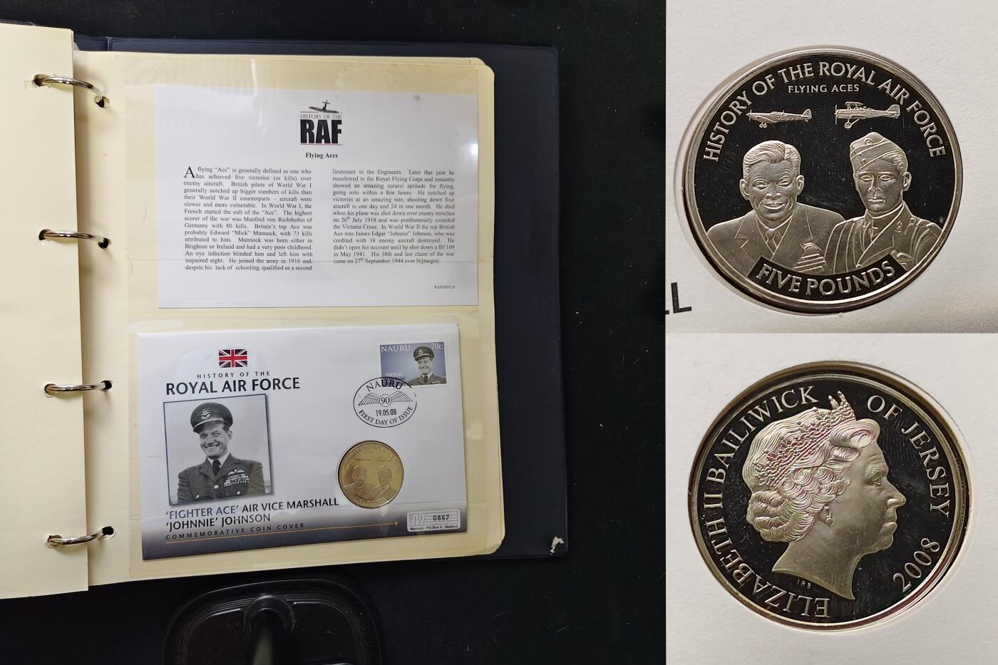 【全场包邮】纯粹捡漏拍479场（免费代拍第16场） 【邮币封】英系各国2007-2008年英国皇家空军历史系列邮币封活页册18页