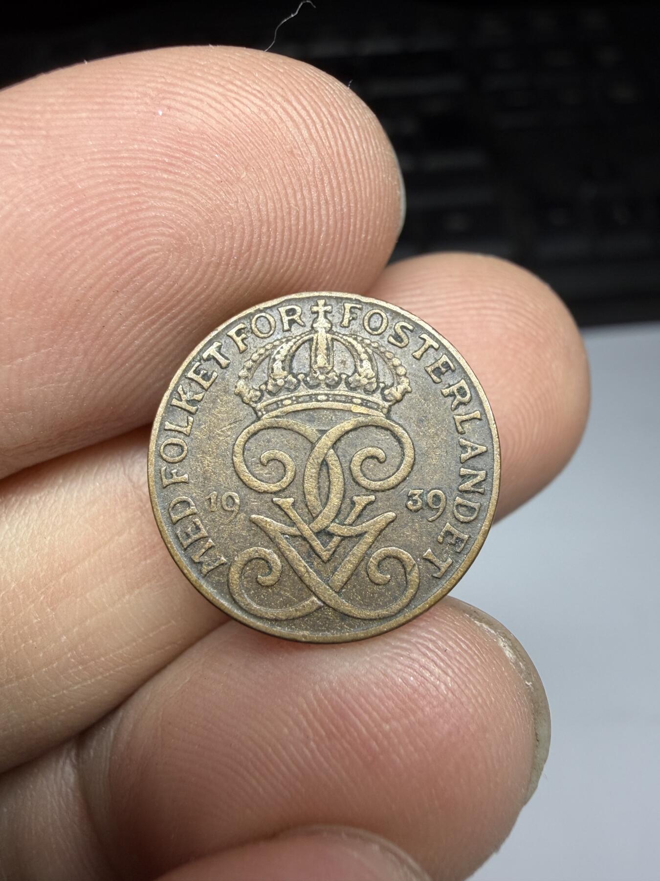 2025年集古藏今外币拍卖第十期-第8场—（总第288拍），可以寄存60天，满160元包邮。 1939年瑞典1欧尔