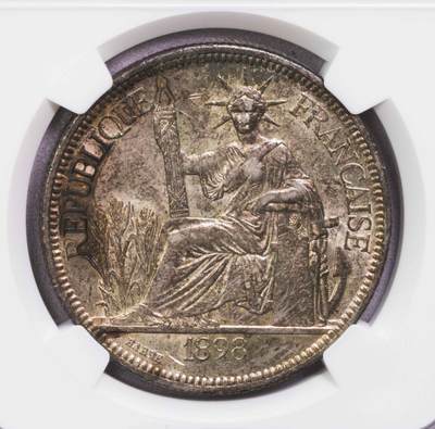 NGC-AU58 1898印支坐洋早期年份 - NGC-AU58 1898印支坐洋早期年份