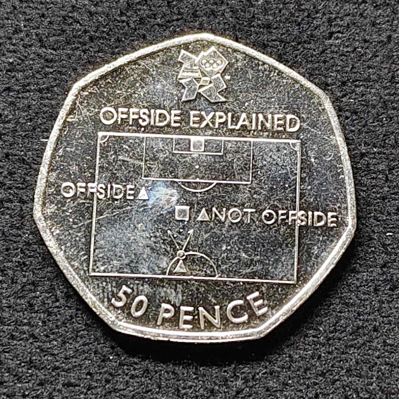 【全场包邮】纯粹捡漏拍480场（免费代拍第17场） 英国2011年50便士伦敦奥运会足球纪念币