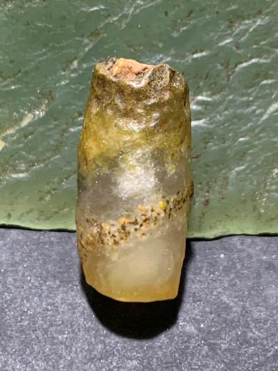 精美地表原皮阿拉善玛瑙糖心料管状筋脉石原石一颗， - 精美地表原皮阿拉善玛瑙糖心料管状筋脉石原石一颗，