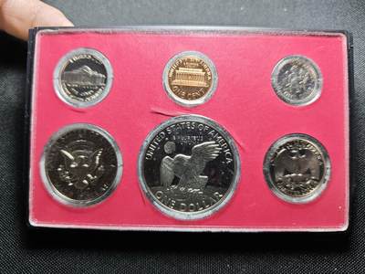 KK钱币收藏小铺 （套币 好品/批量散币 银币）专场  2月预留时间 周末发货 -  1977美国清年精制币一套 含艾克大一元精制