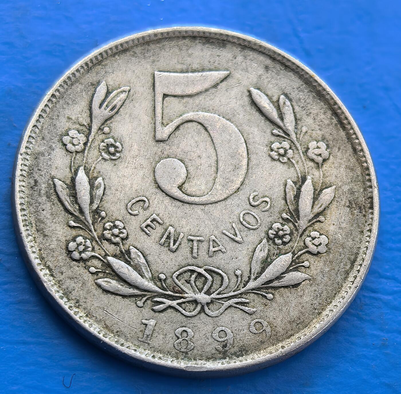 外国优质老铜币银币，未完待续 尼加拉瓜1899年5分