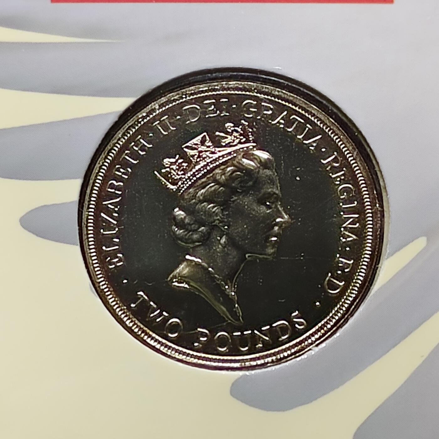 【全场包邮】纯粹捡漏拍480场（免费代拍第17场） 英国1995年2镑二战胜利50周年纪念币