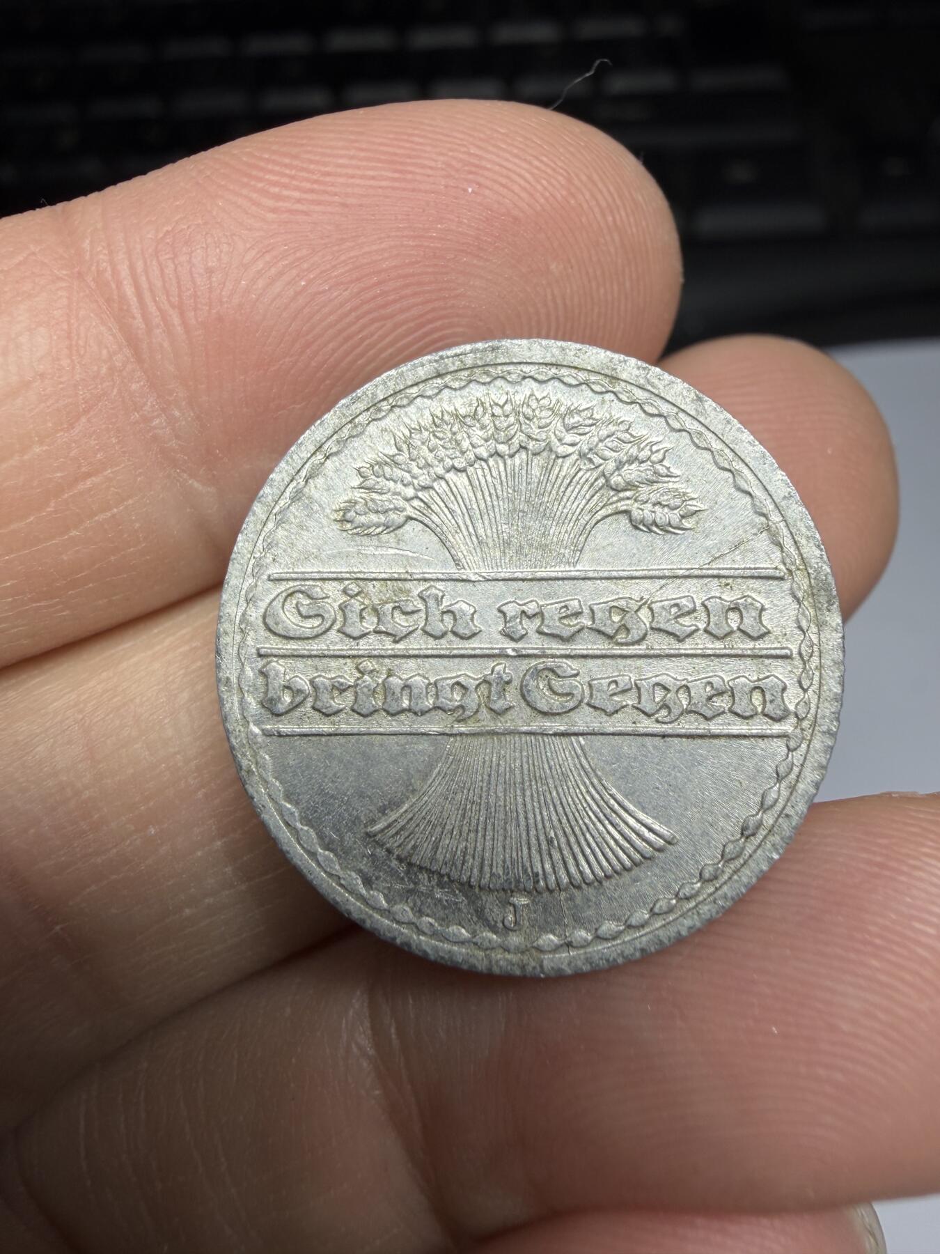 2025年集古藏今外币拍卖第十期-第8场—（总第288拍），可以寄存60天，满160元包邮。 1920年德国50芬尼